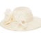 SAN DIEGO HAT COMPANY SINAMAY DRESS HAT WITH SELF FLORAL TRIM - Image 1 of 2