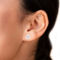 KGK 14K White Gold 0.25cttw Round Diamond teardrop stud Earring - Image 3 of 3